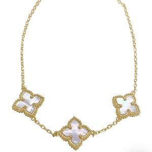 Adornia brand mother of pearl bracelet. 3 stones that are set in white silver.